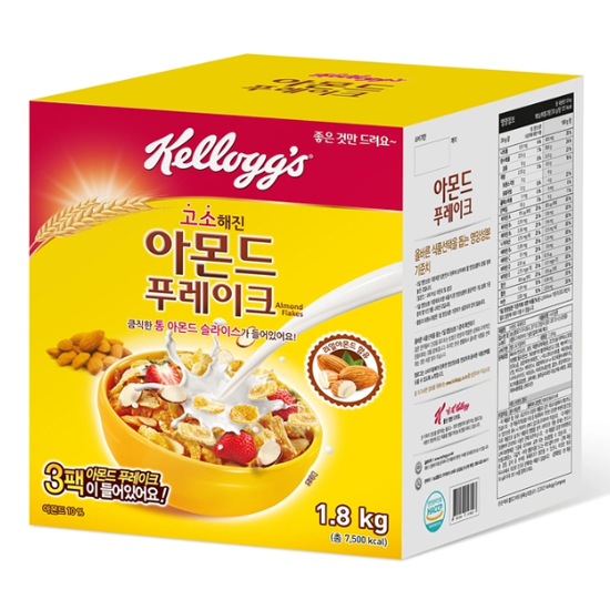 켈로그아몬드푸레이크600g x 3개입
