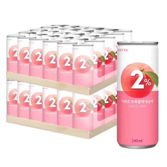 2% 부족할 때 복숭아맛 240ml x 30캔x 2팩