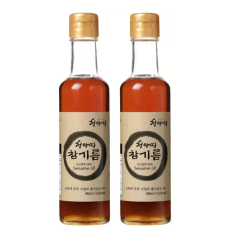 청아띠 국내산 참기름180ml x 2