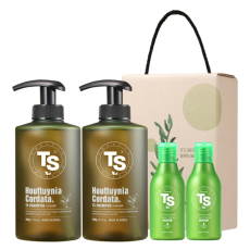 TS 어성초샴푸 500g x 2개 & 프리미엄샴푸 100g x 2개