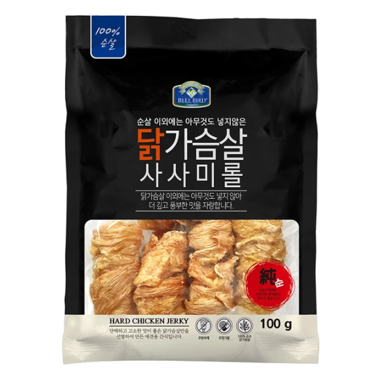 벨버드 애견용 닭가슴살 사사미롤 100g x 10