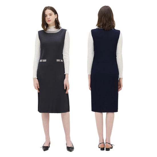 요이츠 여성 플리츠 드레스