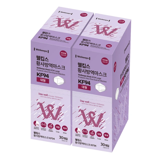 웰킵스 KF94 대형 마스크, 30개 x 2