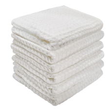 무한타올 와플 세면타월 6P - 화이트