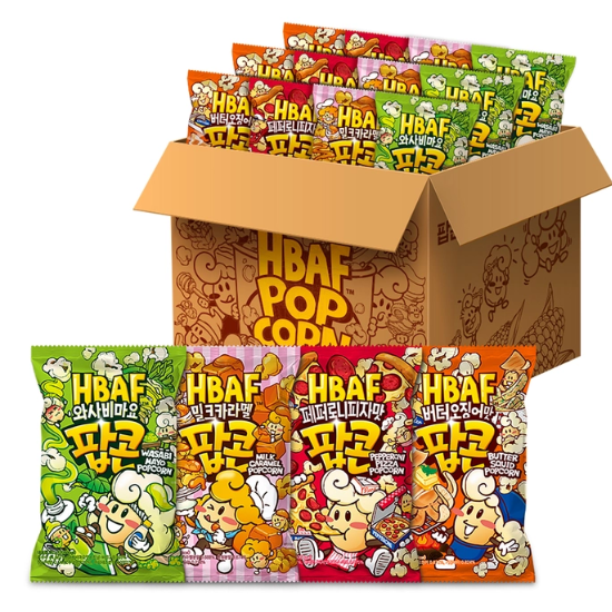 HBAF 팝콘 4 종세트80G X 16 1280G
