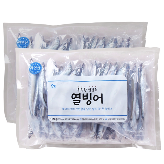 촉촉한 반건조 열빙어 1.2KG X 2PACK