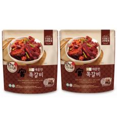 궁 매콤한 쪽갈비 800g x 2 + 떡 140g x 2 x 2팩