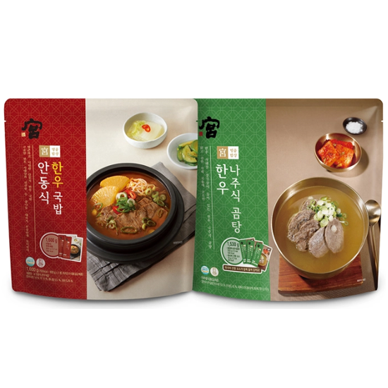 궁 안동식 한우국밥 800g x 2 + 나주식곰탕 510g x 3