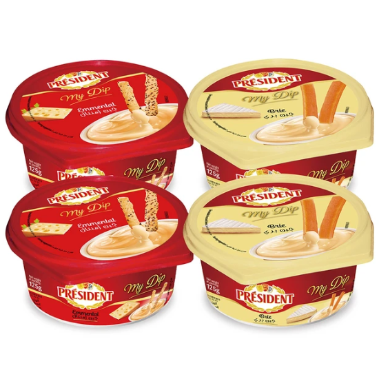 프레지덩 마이딥 에멘탈 125g x 2 + 브리125g x 2