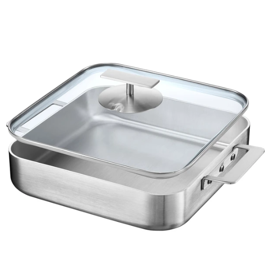 쿡에버 사각팬 글라스 커버 세트