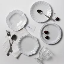 쓰임 블랑 접시 세트 4P