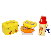 포켓몬스터 스테인리스 2단 도시락 물통 세트 4P - 파이리