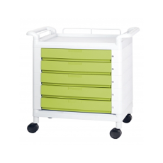 대경전자 서랍형 다용도 운반카트 화이트그린 DC205