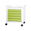 대경전자 서랍형 다용도 운반카트 화이트그린 DC205