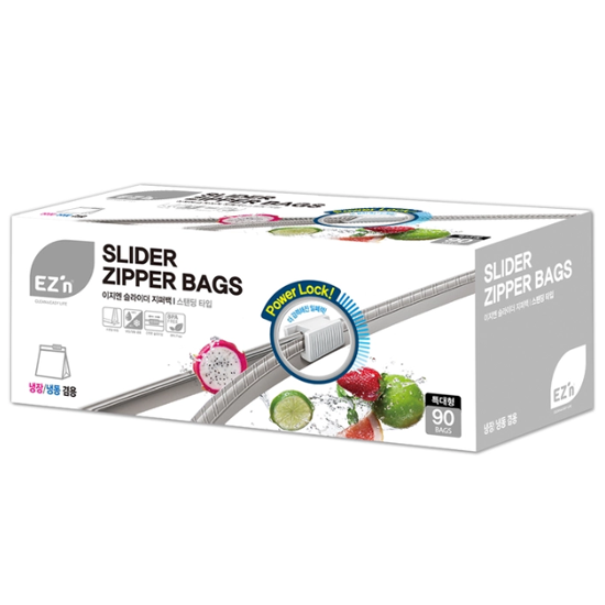 이지엔 슬라이더 스탠딩백 특대형 점보팩 90매